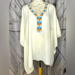 Kaktus Beaded V-Neck Caftan Tunic L/XL
